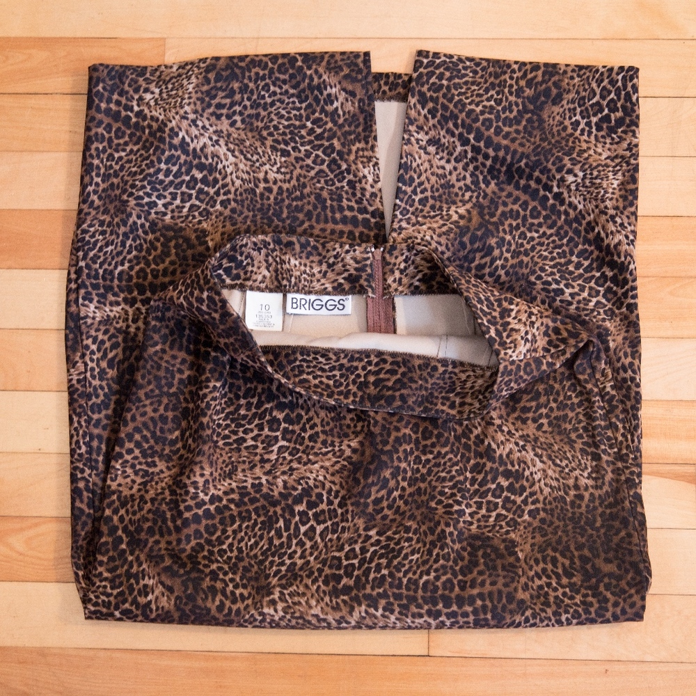 Vintage Leopard Print Skirt